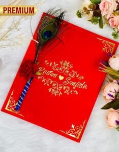 Luxury Customized Red Premium Nikah Booklet Marriage Certificate | Bangladesh