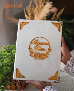 Luxury Customized White Nikah Booklet Marriage Certificate | Bangladesh