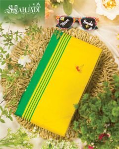 Shahjadi Haldi Saree – গায়ে হলুদের জন্য হলুদ সবুজ রঙের ট্র্যাডিশনাল শাড়ি | Team Bride Collection