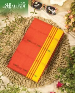 Shahjadi Haldi Saree – গায়ে হলুদের জন্য হলুদ এবং কমলা রঙের ট্র্যাডিশনাল শাড়ি | Team Bride Collection
