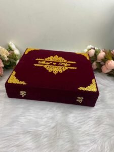 Merun Premium Velvet Nikah Box – Elegant Packaging for Nikah Combo Set